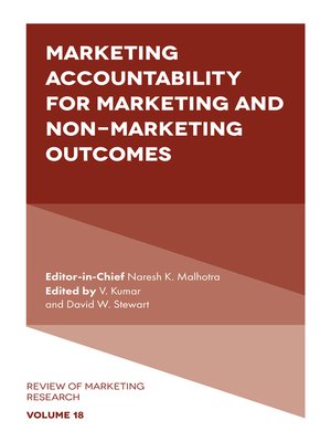 cover image of Marketing Accountability for Marketing and Non-Marketing Outcomes